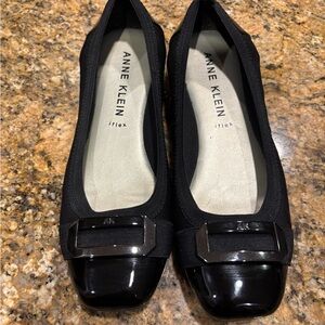 Anne Klein Black Flats